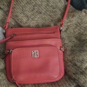 Giani bernini leather long strap crossbody NWT